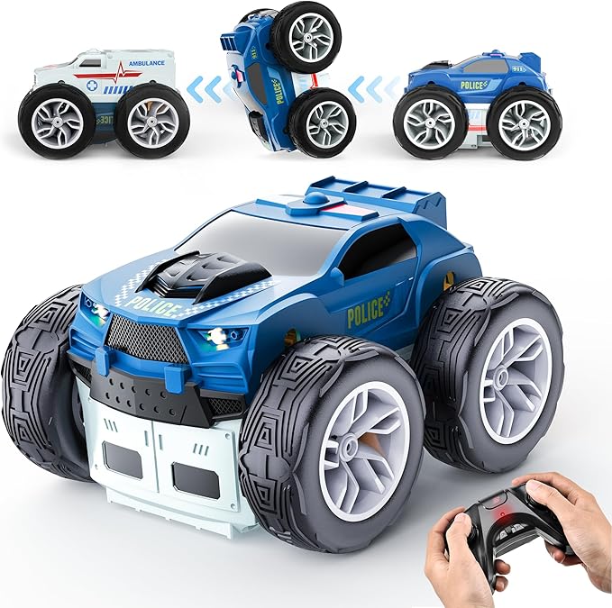 Buy Bezgar Remote Control Car Police & Ambulance Car 2 In 1 | Yallatoys.com
