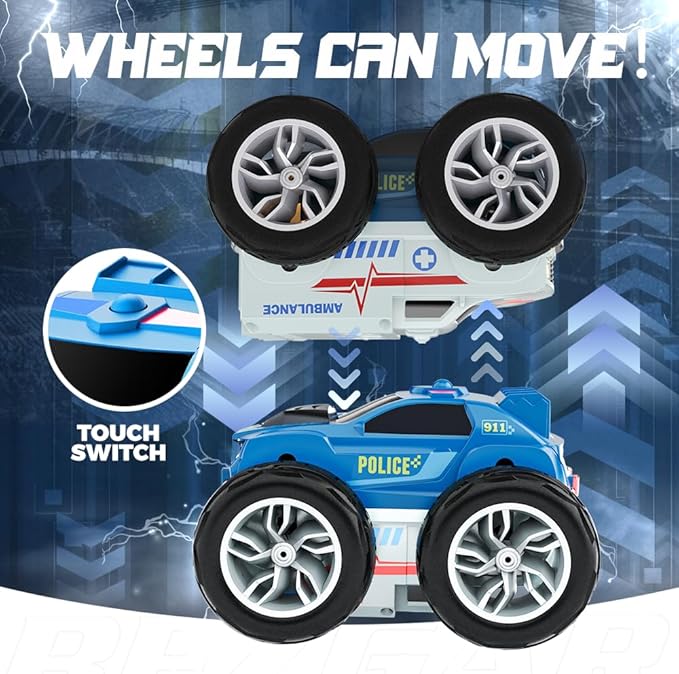 Buy Bezgar Remote Control Car Police & Ambulance Car 2 In 1 | Yallatoys.com