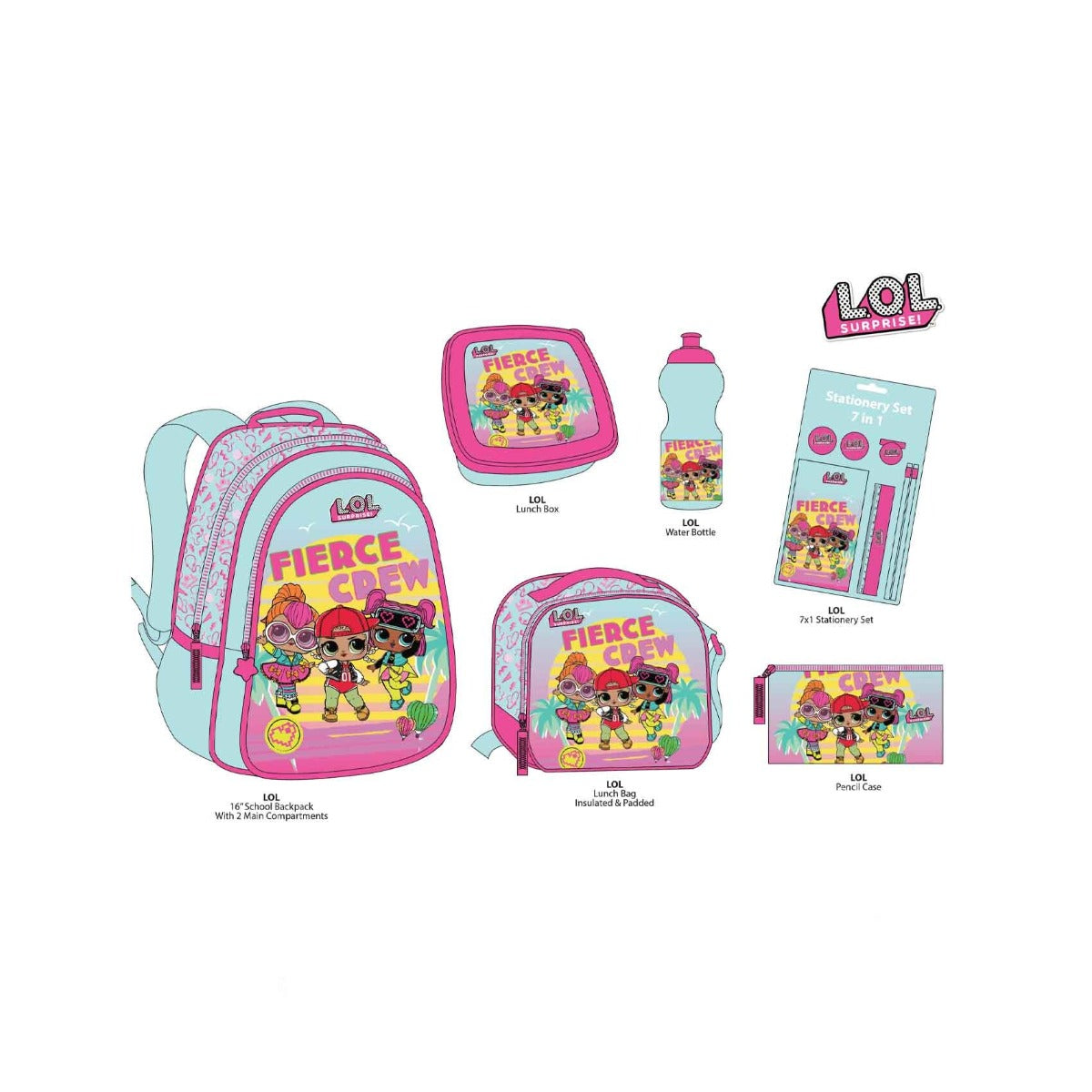 Buy Lol Surprise 12 In 1 Backpack Set 16inch | Yallatoys.com