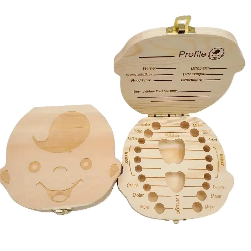 Wooden Tooth Keepsake Box for Boy 1pc Yalla Gifting Yallatoys