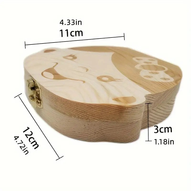 Wooden Tooth Keepsake Box for Boy 1pc Yalla Gifting Yallatoys