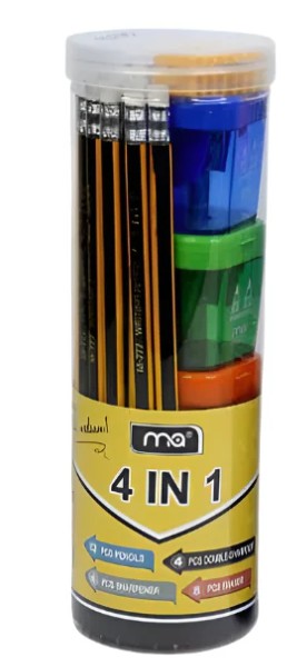 Buy Pvc Jar 4 in 1 Stationery Set 28Pcs | Yallatoys.com