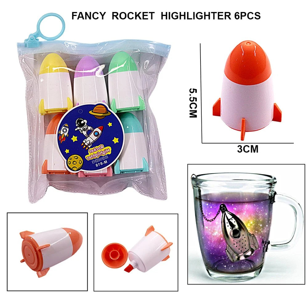 Buy Fancy Rocket Highlighter 6Pcs | Yallatoys.com