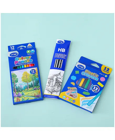 Buy Zipper Bag Stationery Set Blue | Yallatoys.com