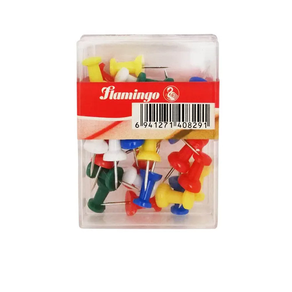 Buy Flamingo Plastic Push Pins 20 Pcs | Yallatoys.com