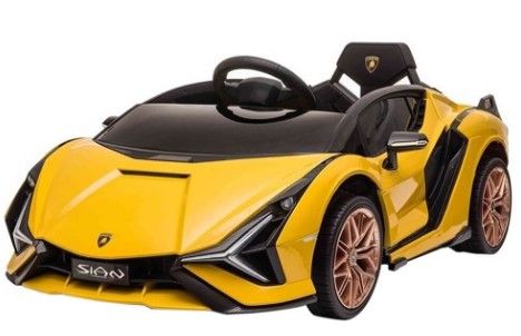 Buy Lamborghini Sian  Yellow 12V Battery Operated Ride On | Yallatoys.com