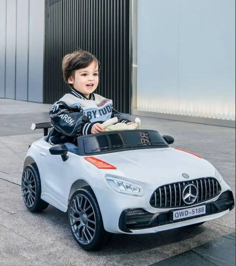 Buy Mercedes 12V Battery Operated Ride On Car White | Yallatoys.com