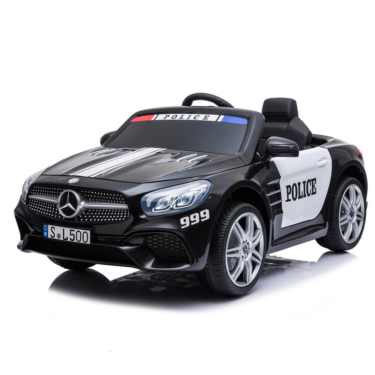 Buy Mercedes Benz SL500 12V Electric Ride On Police Car Black 12V | Yallatoys.com