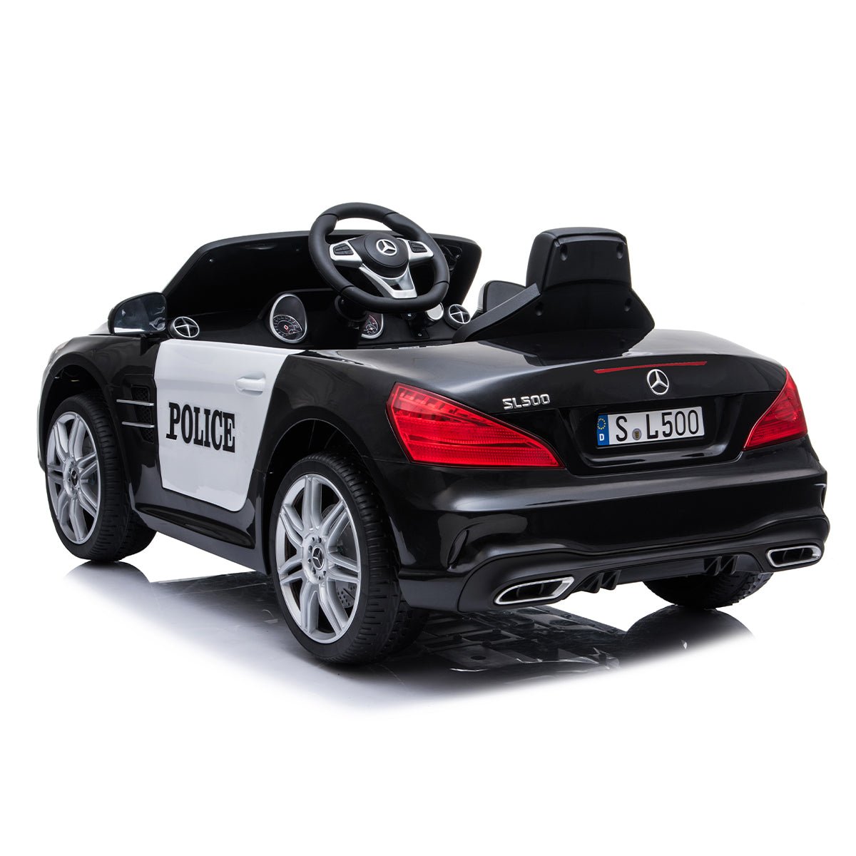 Buy Mercedes Benz SL500 12V Electric Ride On Police Car Black 12V | Yallatoys.com