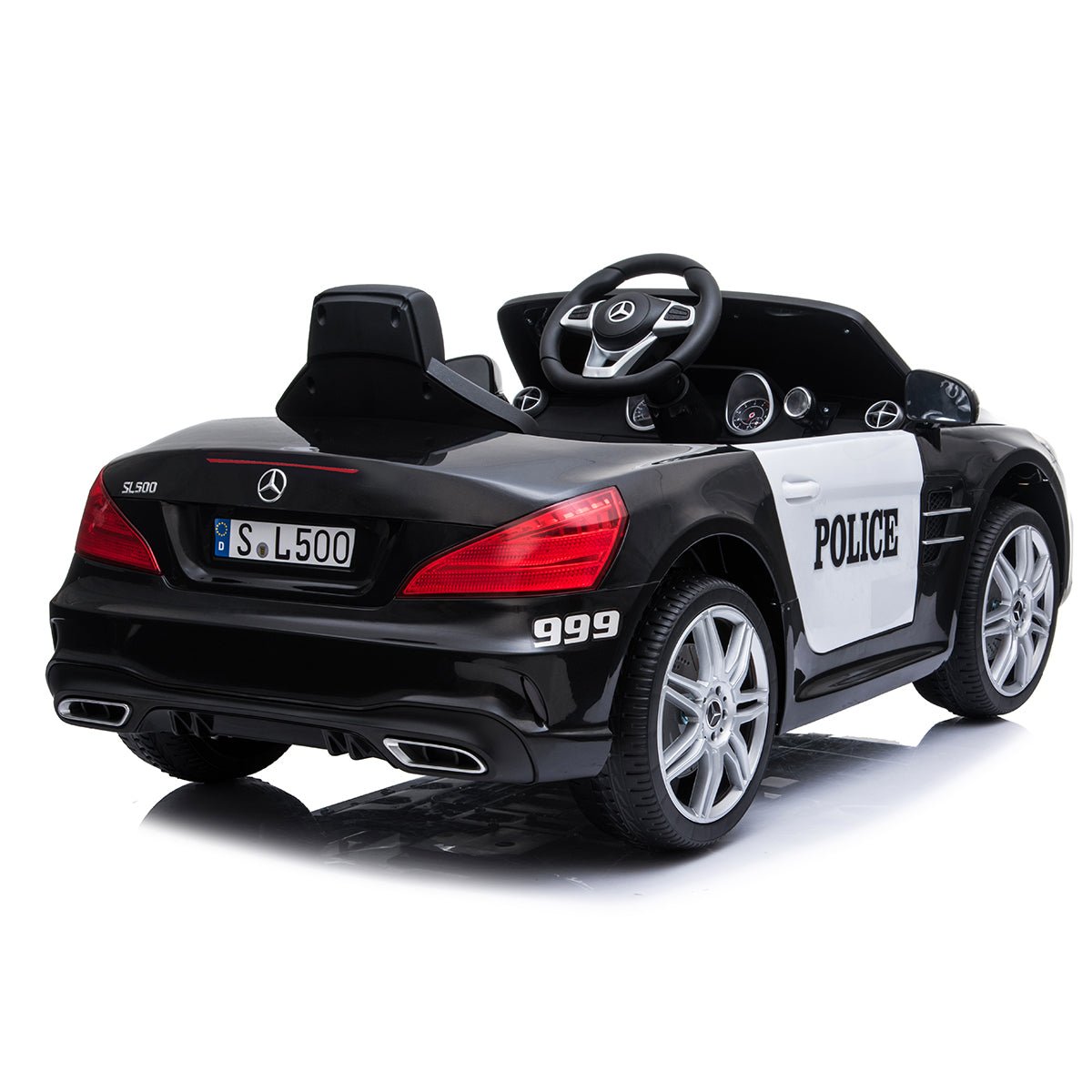 Buy Mercedes Benz SL500 12V Electric Ride On Police Car Black 12V | Yallatoys.com