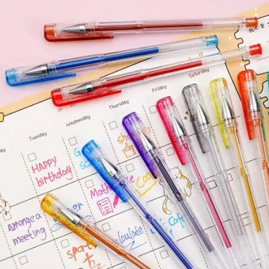 Buy 12 Colors Glitter Gel Pens | Yallatoys.com