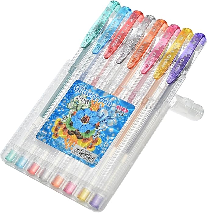 Buy Glitter Ink Pen 8 Pens | Yallatoys.com