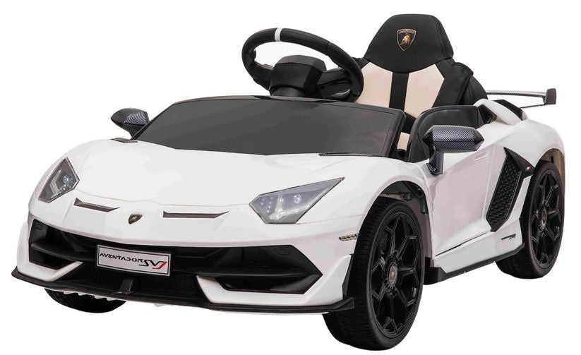 Buy Lamborghini Aventador SVJ White 12V Battery Operated Ride On | Yallatoys.com