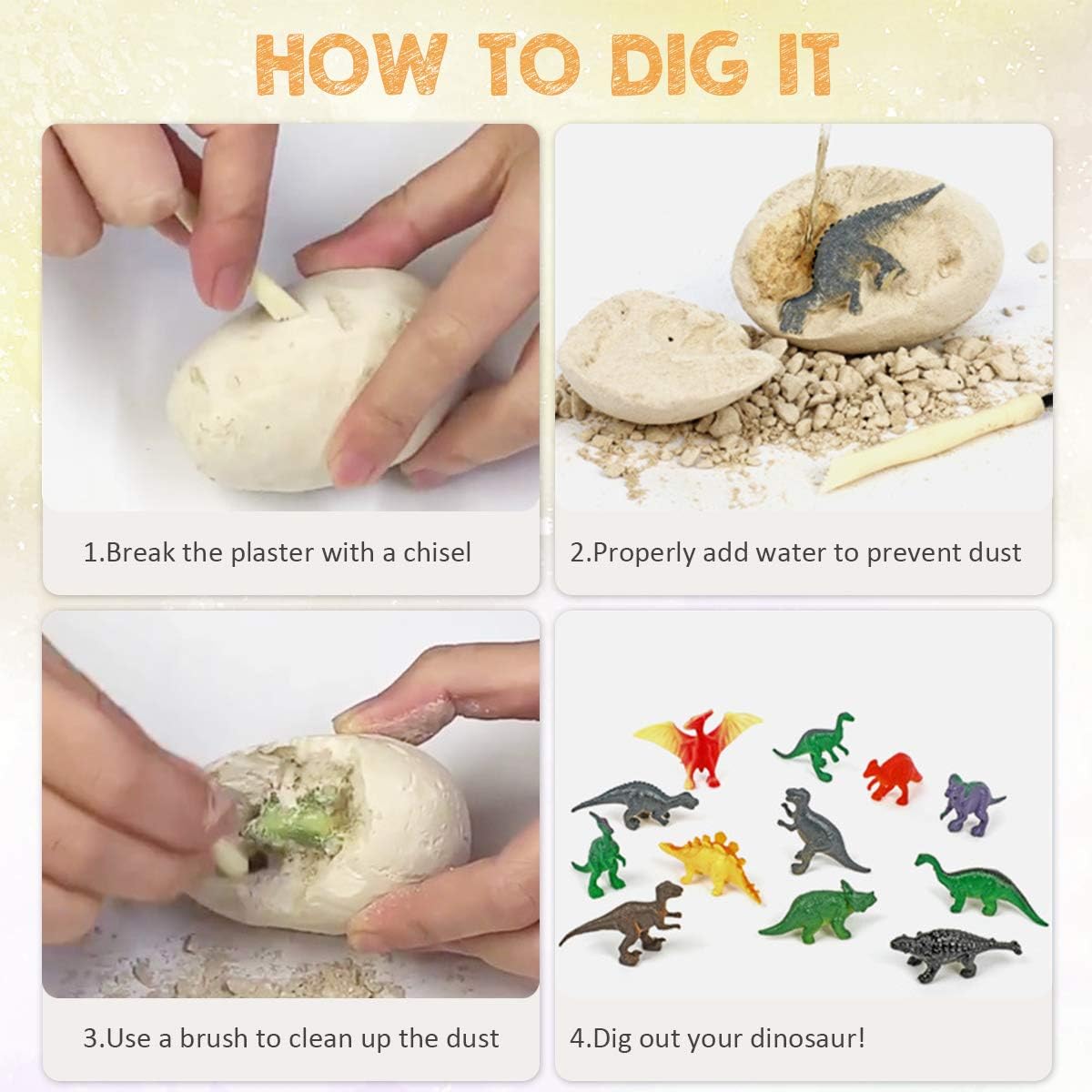Buy Dinosaur Eggs Excavation Dig Kit (Sold Separately Subject To Availability) | Yallatoys.com