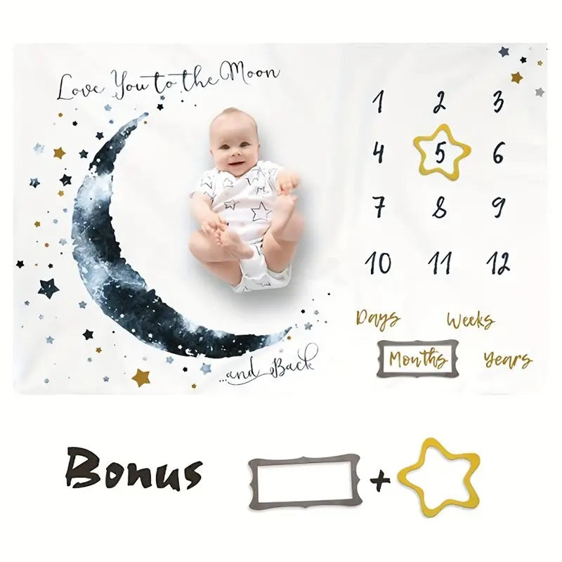 Baby Milestone Blanket Boy 1pc Yalla Gifting Yallatoys