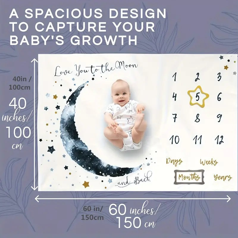 Baby Milestone Blanket Boy 1pc Yalla Gifting Yallatoys