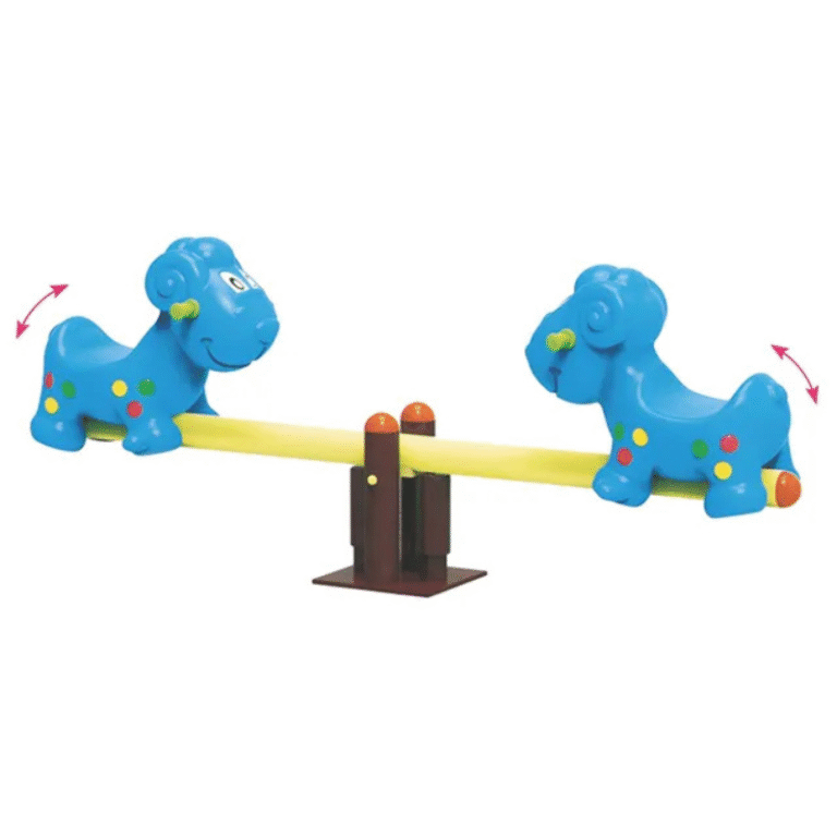 Buy Kids Amusement Park Twin Pups Seesaw Rocker Blue/Yellow | Yallatoys.com