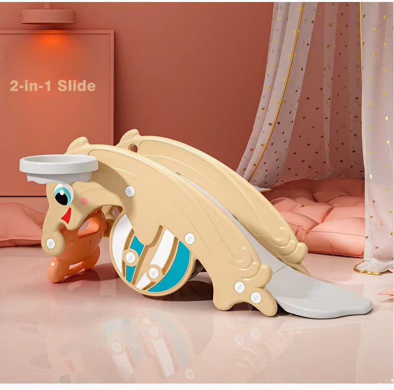 Buy Kids 2 in 1 Rocking chair and Slide Orange | Yallatoys.com