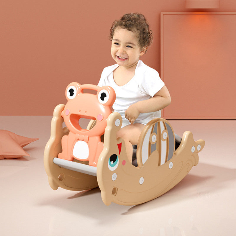 Buy Kids 2 in 1 Rocking chair and Slide Orange | Yallatoys.com