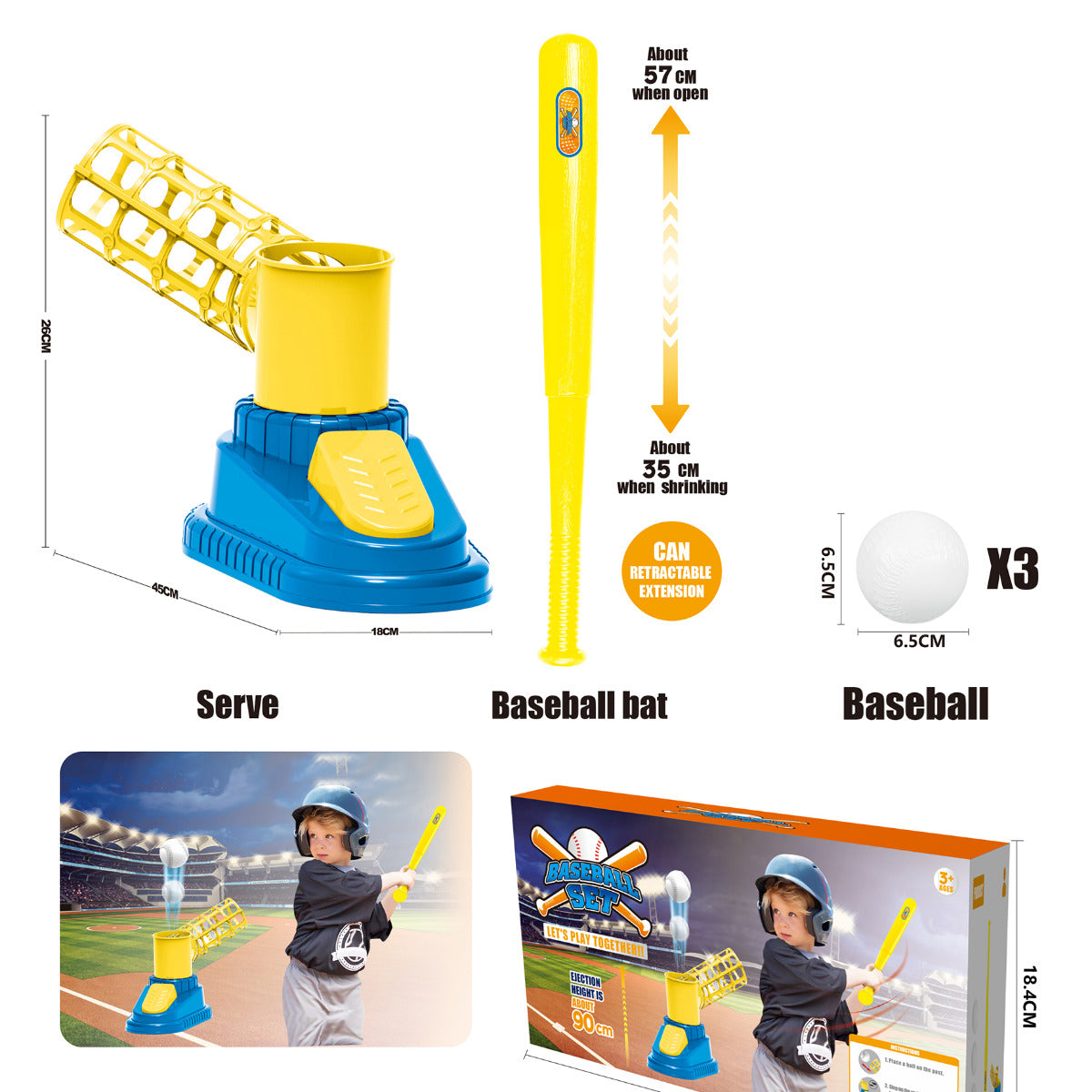 Buy Toddler Baseball Pitching Machine Pop A Pitch Baseball | Yallatoys.com