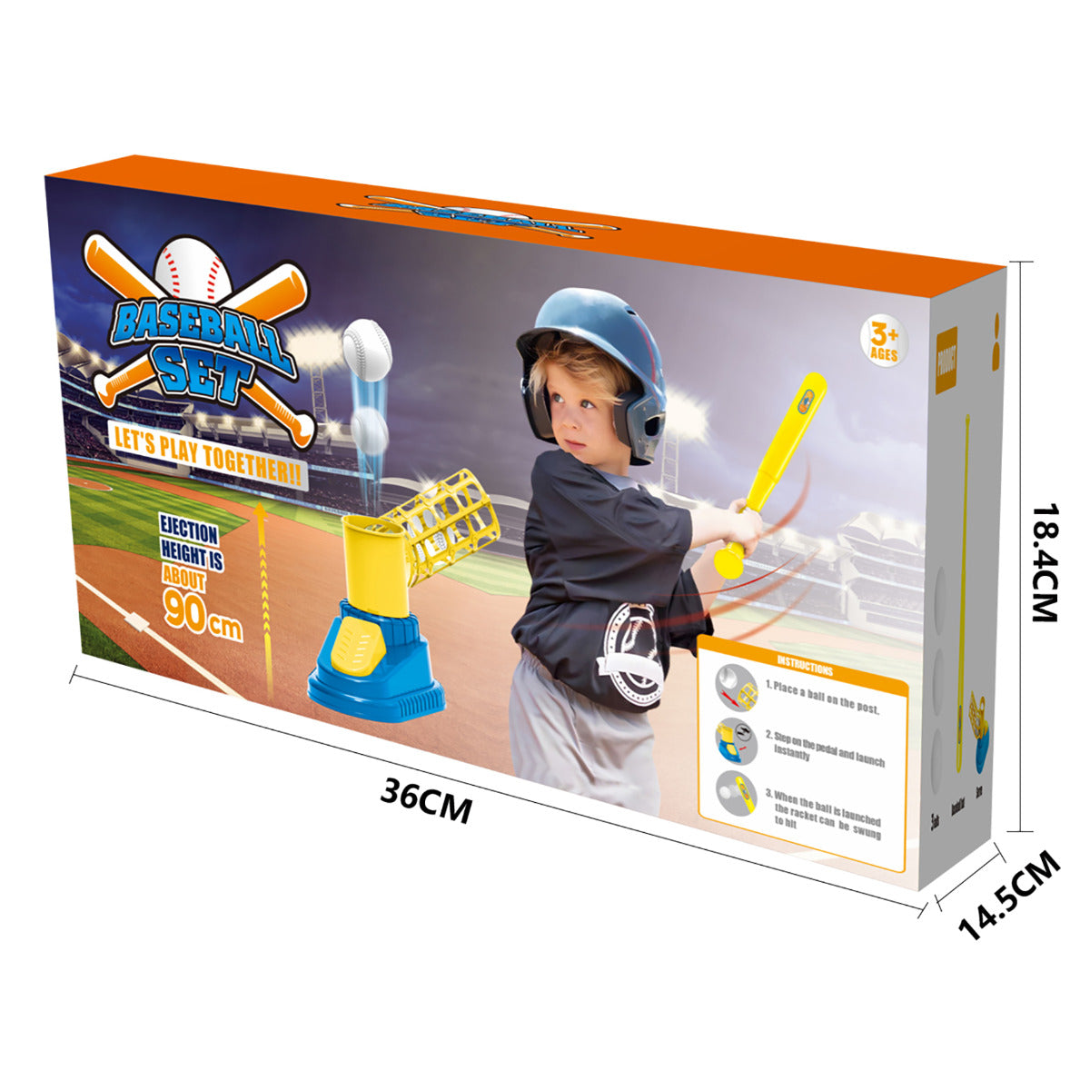 Buy Toddler Baseball Pitching Machine Pop A Pitch Baseball | Yallatoys.com