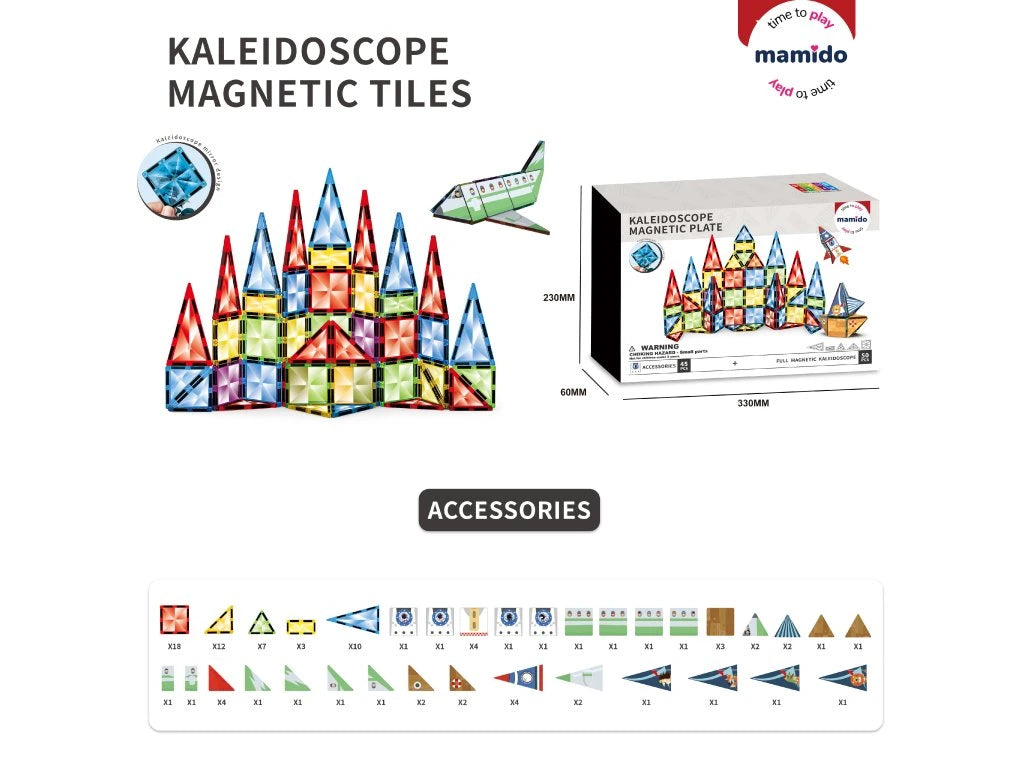 Buy Kaleidoscope Diamond Pattern Magnetic Blocks 50Pcs | Yallatoys.com