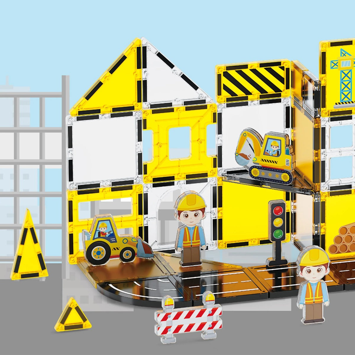 Buy Magnetic Tiles Engineering 47Pcs | Yallatoys.com