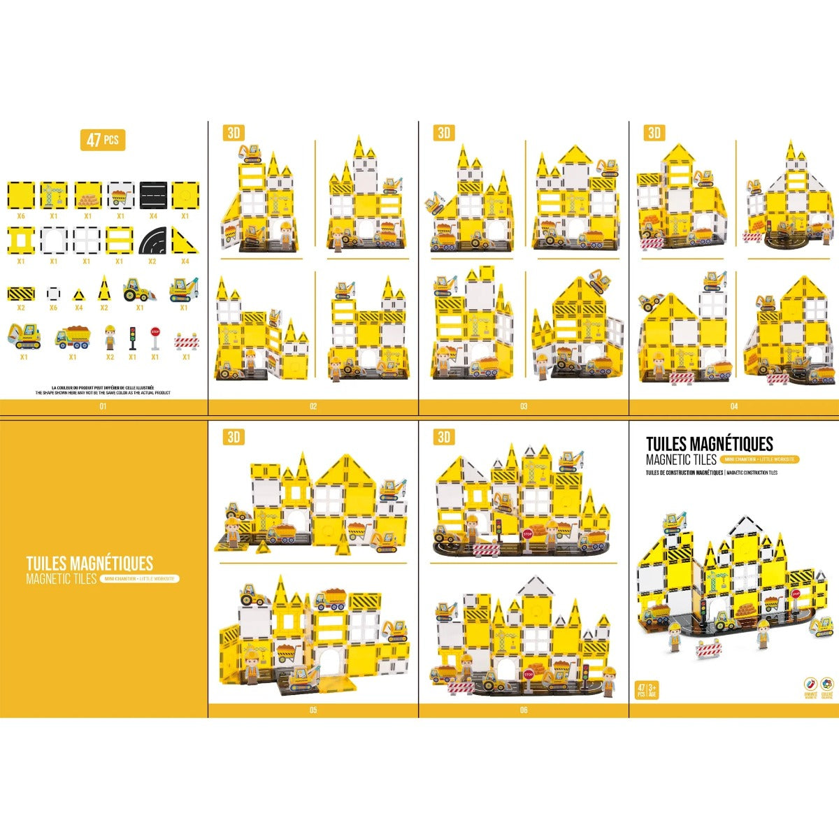 Buy Magnetic Tiles Engineering 47Pcs | Yallatoys.com