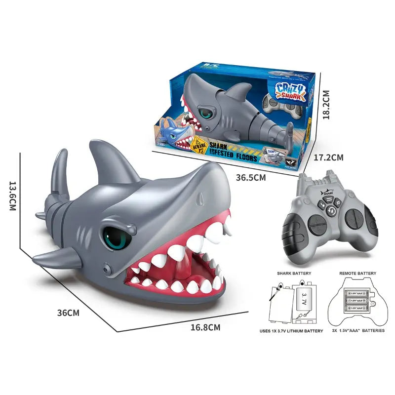 Buy Crazy Shark Remote Control Operated With Rechargeable Battery | Yallatoys.com