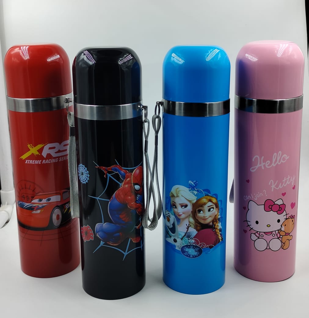 Buy Stainless Steel Water Bottle  With Character Prints 500ml Assorted (Sold Separately Subjected to Availability) | Yallatoys.com