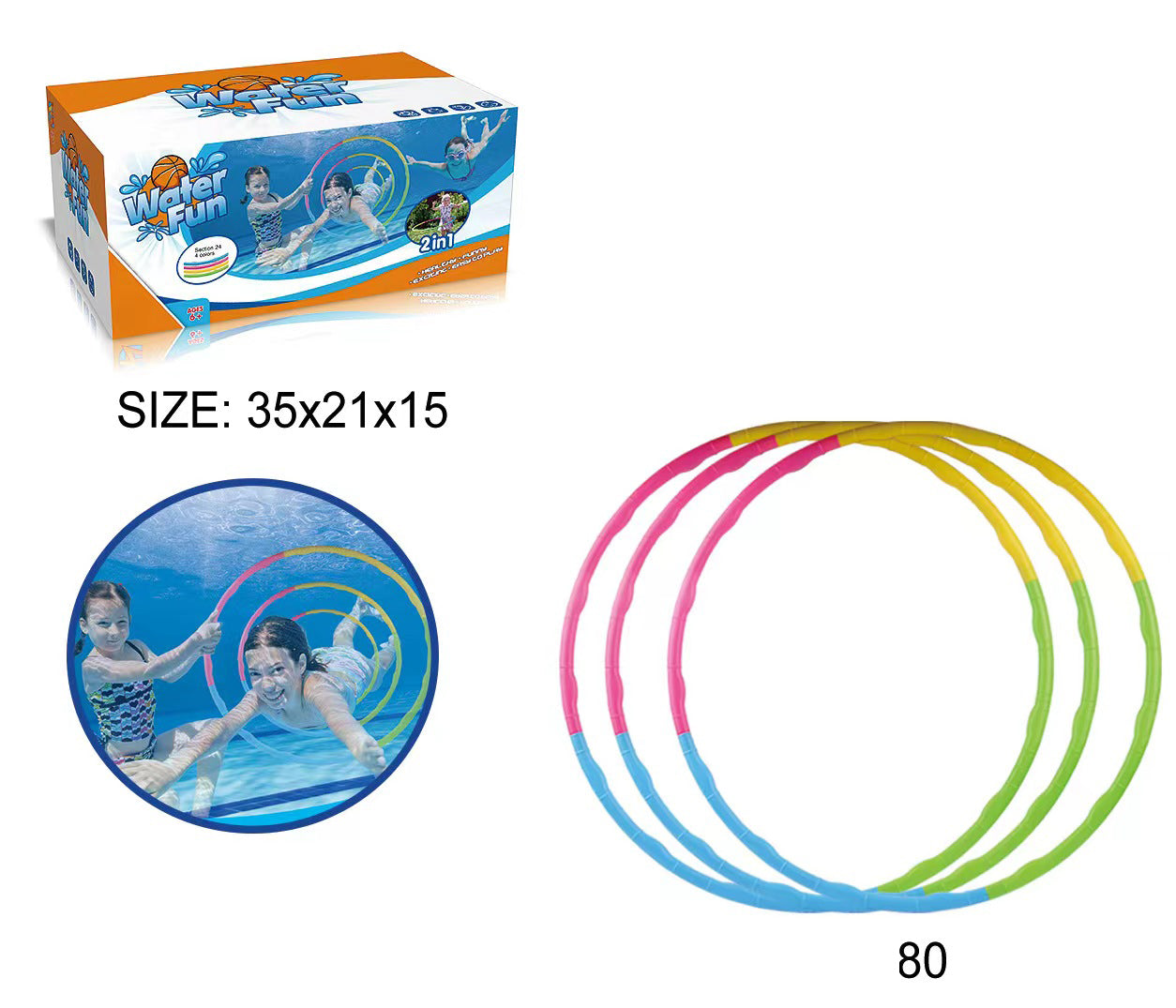 Buy Water Diving Hoop and Hula Hoop 2in1 | Yallatoys.com