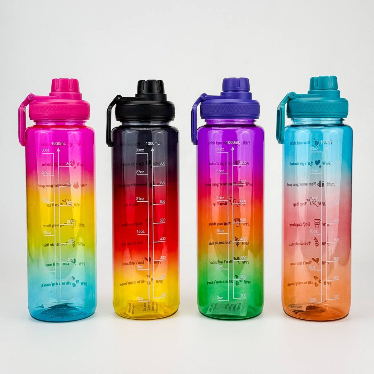 Buy Transparent Gradient Color Waterbottle Pvc 1000ml Assorted (Sold Separately Subjected to Availability) | Yallatoys.com