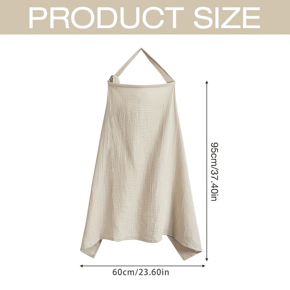 Cotton Muslin Nursing Cover with Arch Neckline Gray Yalla Gifting Yallatoys