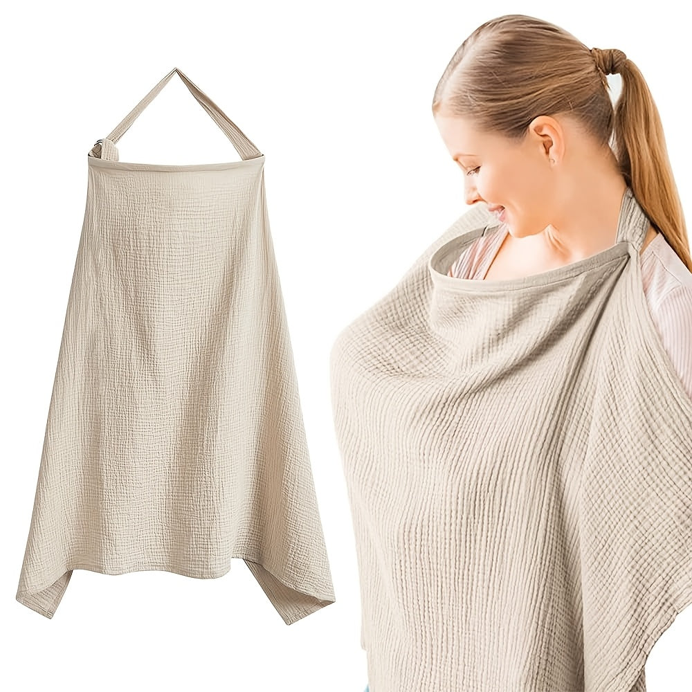 Cotton Muslin Nursing Cover with Arch Neckline Green Yalla Gifting Yallatoys
