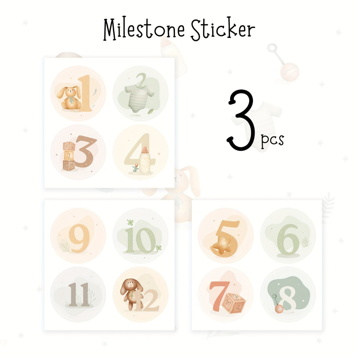 Baby Keepsake Journal with 12 Monthly Milestone Stickers Yalla Gifting Yallatoys