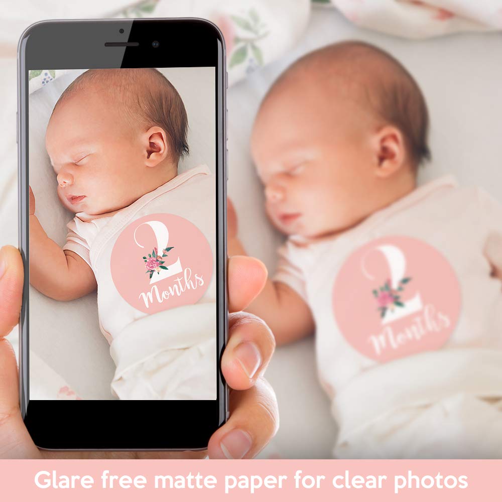 Monthly Milestone Stickers Floral Milestone Stickers 24pcs Yalla Gifting Yallatoys