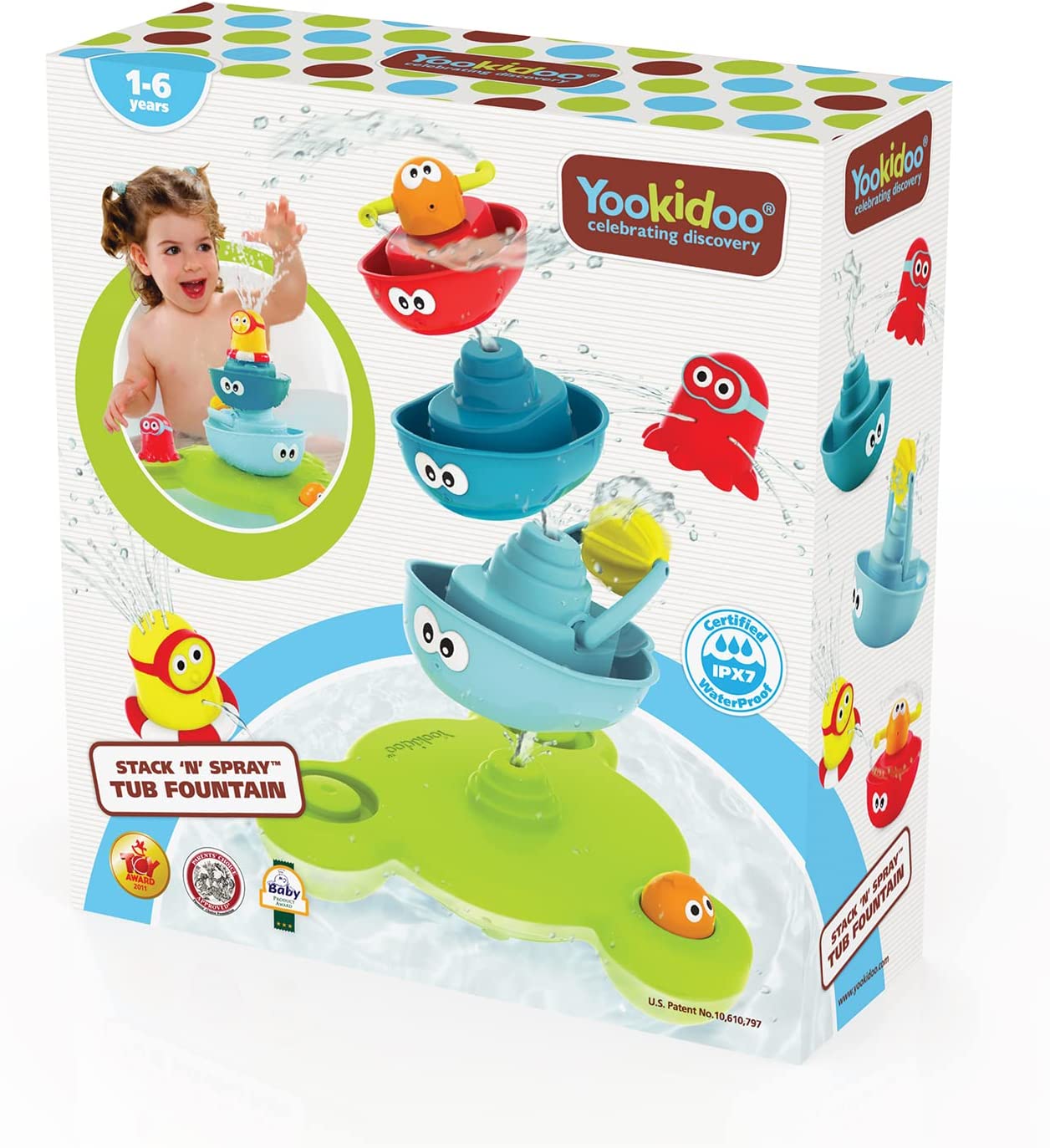 Yookidoo Stack 'N' Spray Tub Fountain Yookidoo Yallatoys