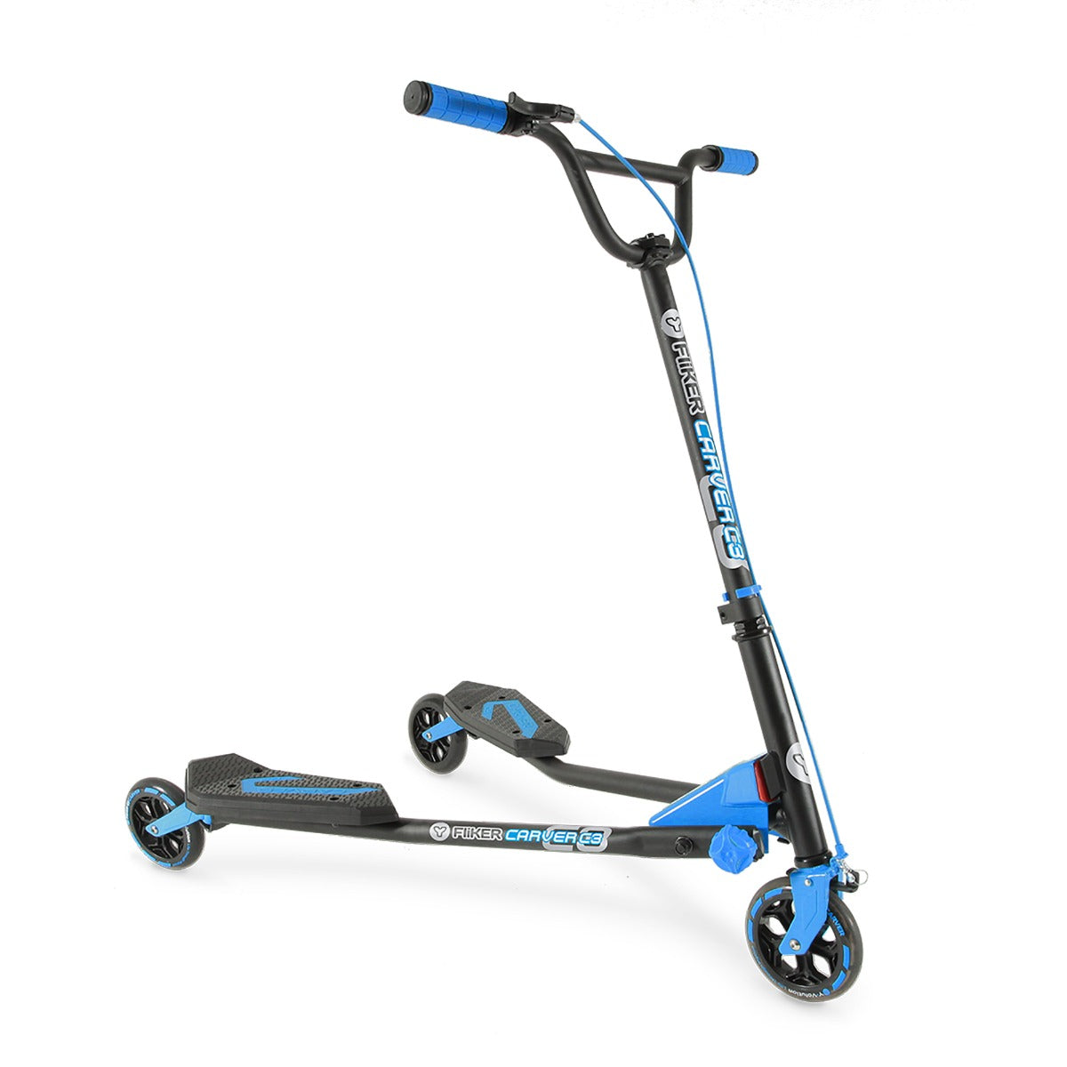 Buy Yvolution Y Fliker Carver C3 Ultimate Performance Scooter Blue | Yallatoys.com