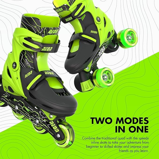 Buy Yvolution Neon Pro Skates Green US Size 4-7 | Yallatoys.com