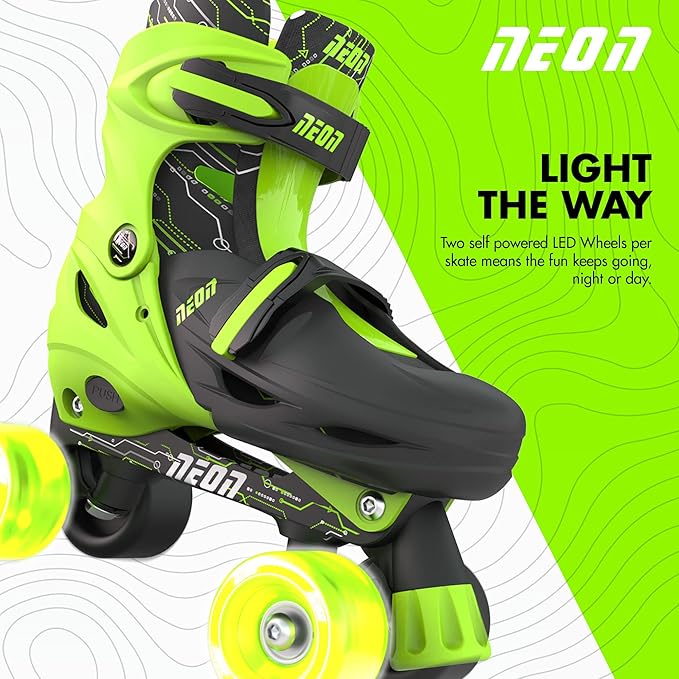Buy Yvolution Neon Pro Skates Green US Size 4-7 | Yallatoys.com