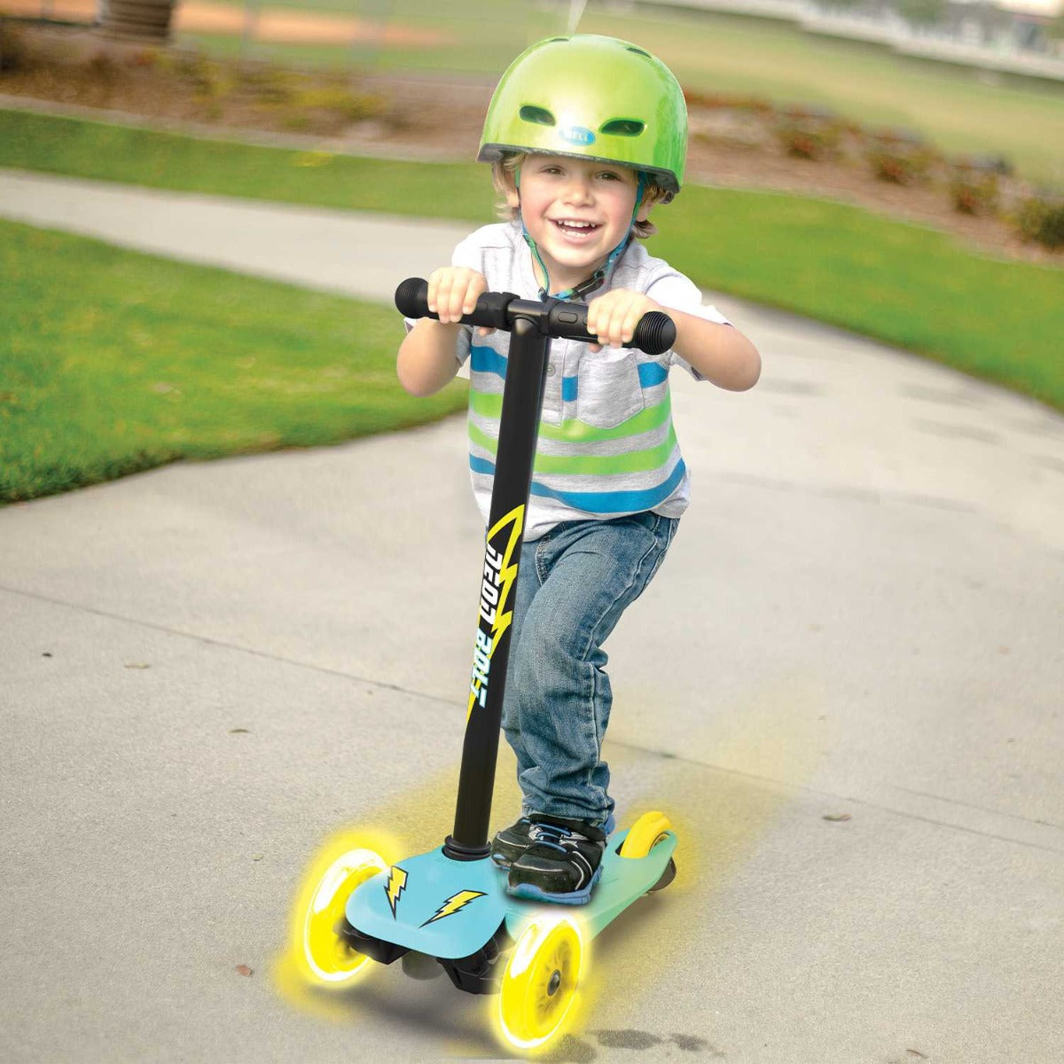 Buy Yvolution Neon Bolt Green Scooter | Yallatoys.com