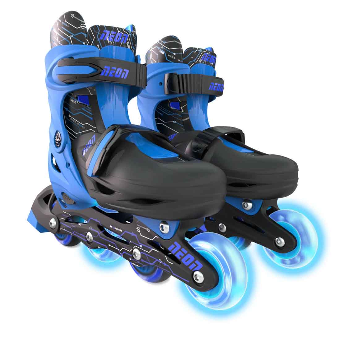 Buy Yvolution Inline Neon Combo Skates Size 3-6 Blue | Yallatoys.com