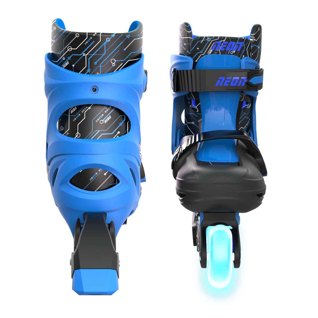 Buy Yvolution Inline Neon Combo Skates Size 3-6 Blue | Yallatoys.com