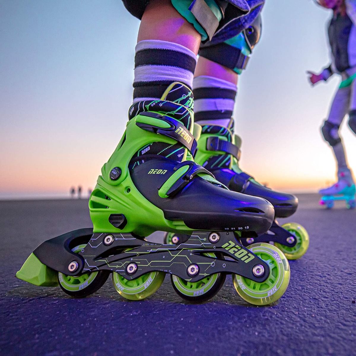 Buy Yvolution Neon Combo Skates 2 in 1 Green Size 12 | Yallatoys.com