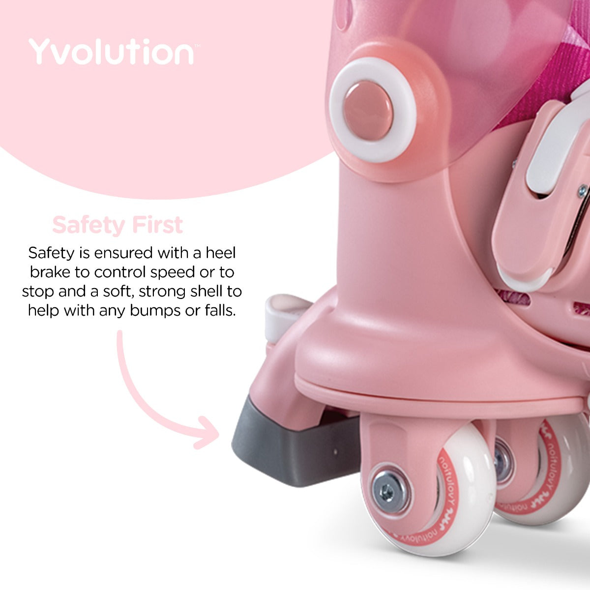 Buy Yvolution Twista Learner Skates Pink Size 12J-3 | Yallatoys.com
