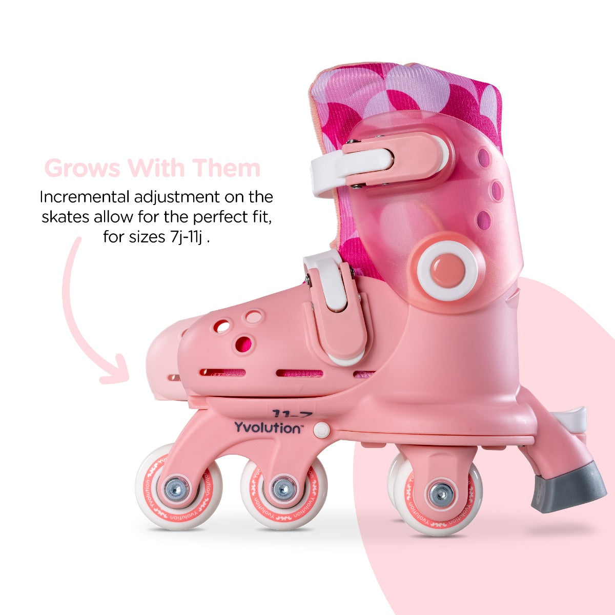 Buy Yvolution Twista Learner Skates Pink Size 12J-3 | Yallatoys.com