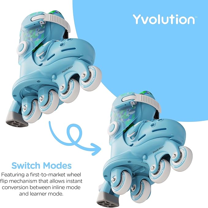 Buy Yvolution Twista Learner Skates Blue US Size 7-11 | Yallatoys.com