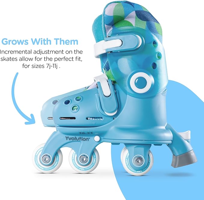 Buy Yvolution Twista Learner Skates Blue US Size 7-11 | Yallatoys.com