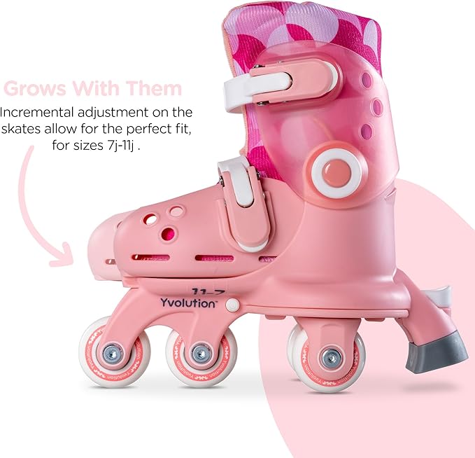 Buy Yvolution Twista Learner Skates Pink US Size 7-11 | Yallatoys.com