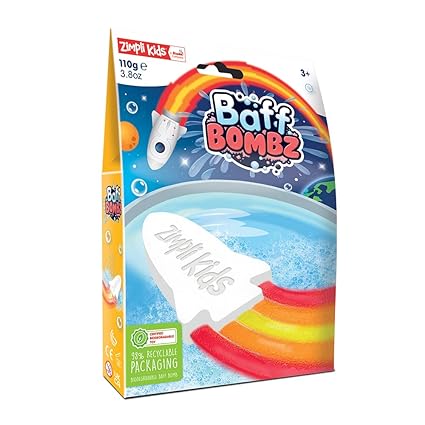 Buy Zimpli Kids Baff Bomb White Rocket Flame Effect Bath Bomb | Yallatoys.com